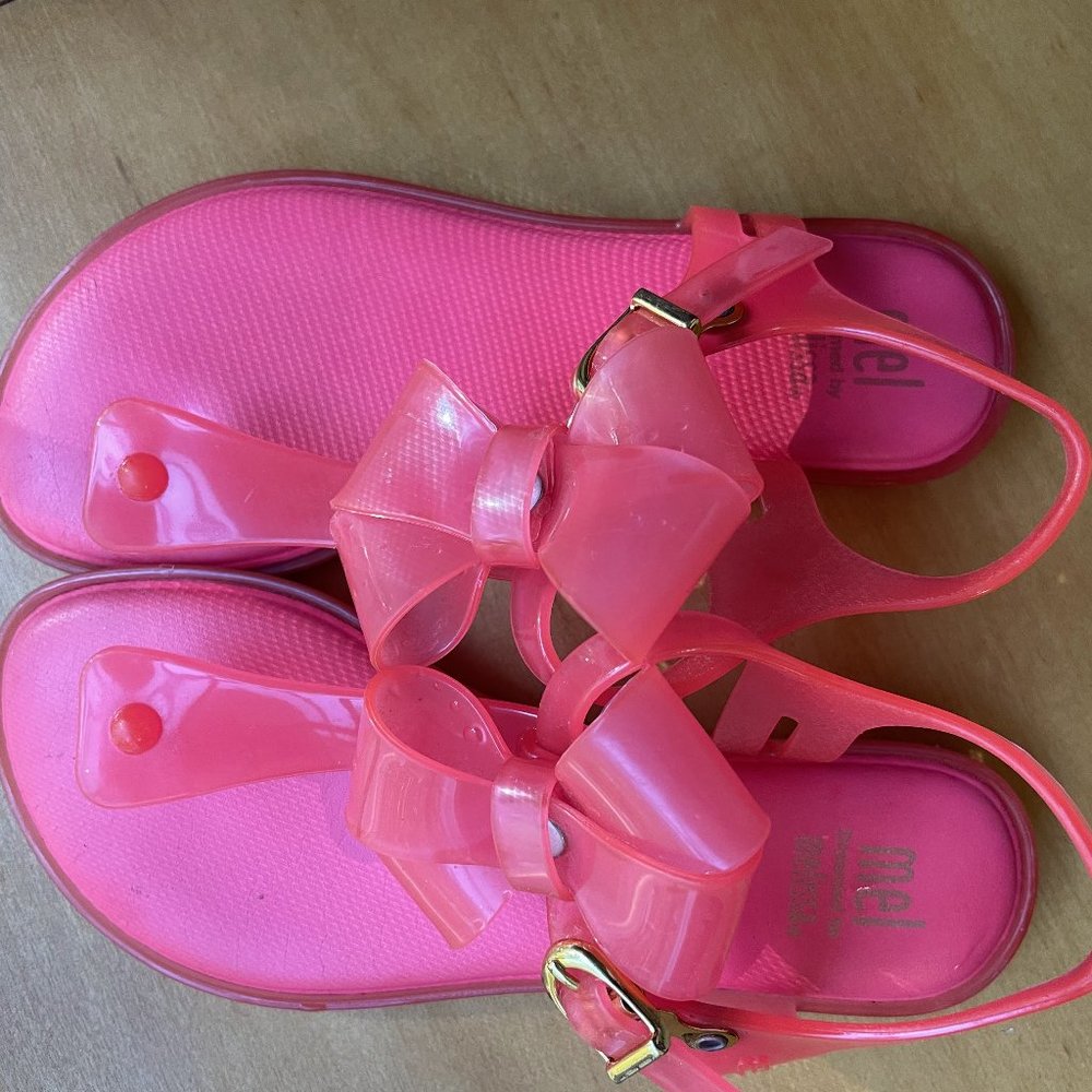 Mel by Melissa Pink Bow Toddler Girls Sandals Size 12
